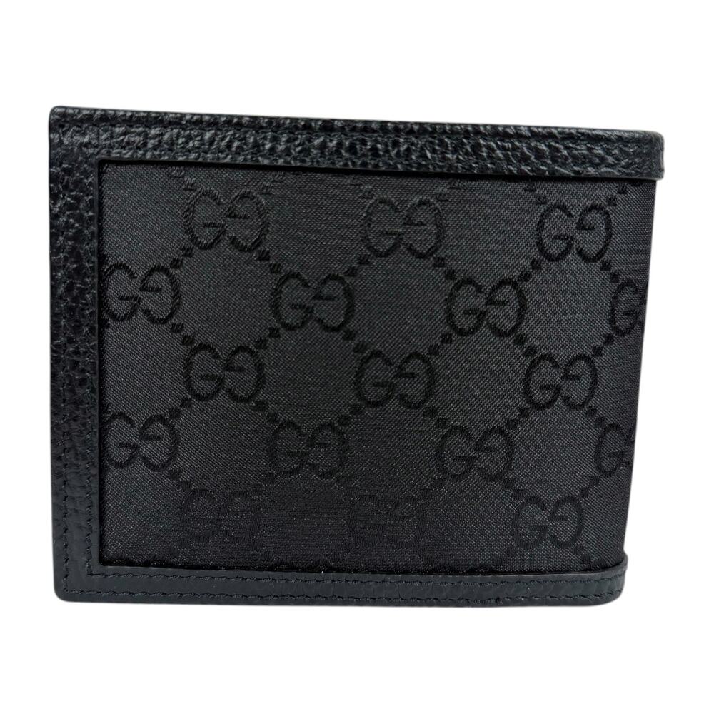 Gucci GG Monogram Canvas Bi-Fold Wallet Leather Trim Black 260987 - Picture 6 of 10